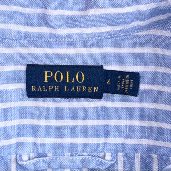 Polo by Ralph Lauren Blue Striped Long Sleeve Dress - Picture 12 of 16